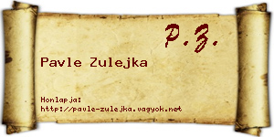Pavle Zulejka névjegykártya